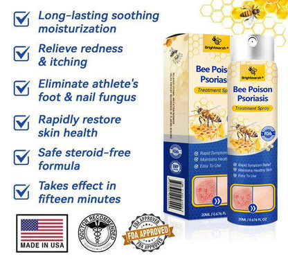 ⭐ Brightmarsh® Bee Poison Psoriasis Treatment Spray 🐝 LIMITED OFFER 60% OFF 💛