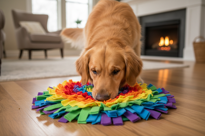Golden Retriever Sniffing