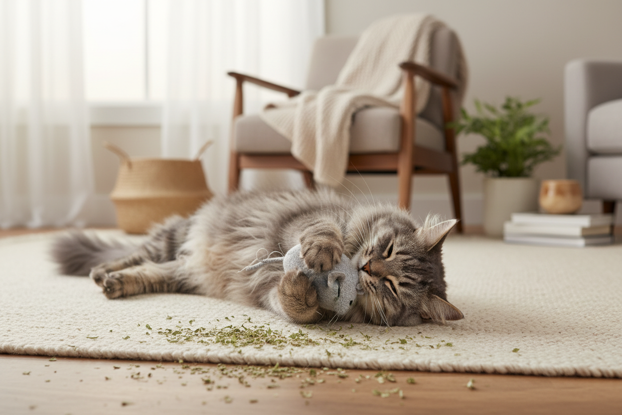 Grey Cat Catnip Euphoria