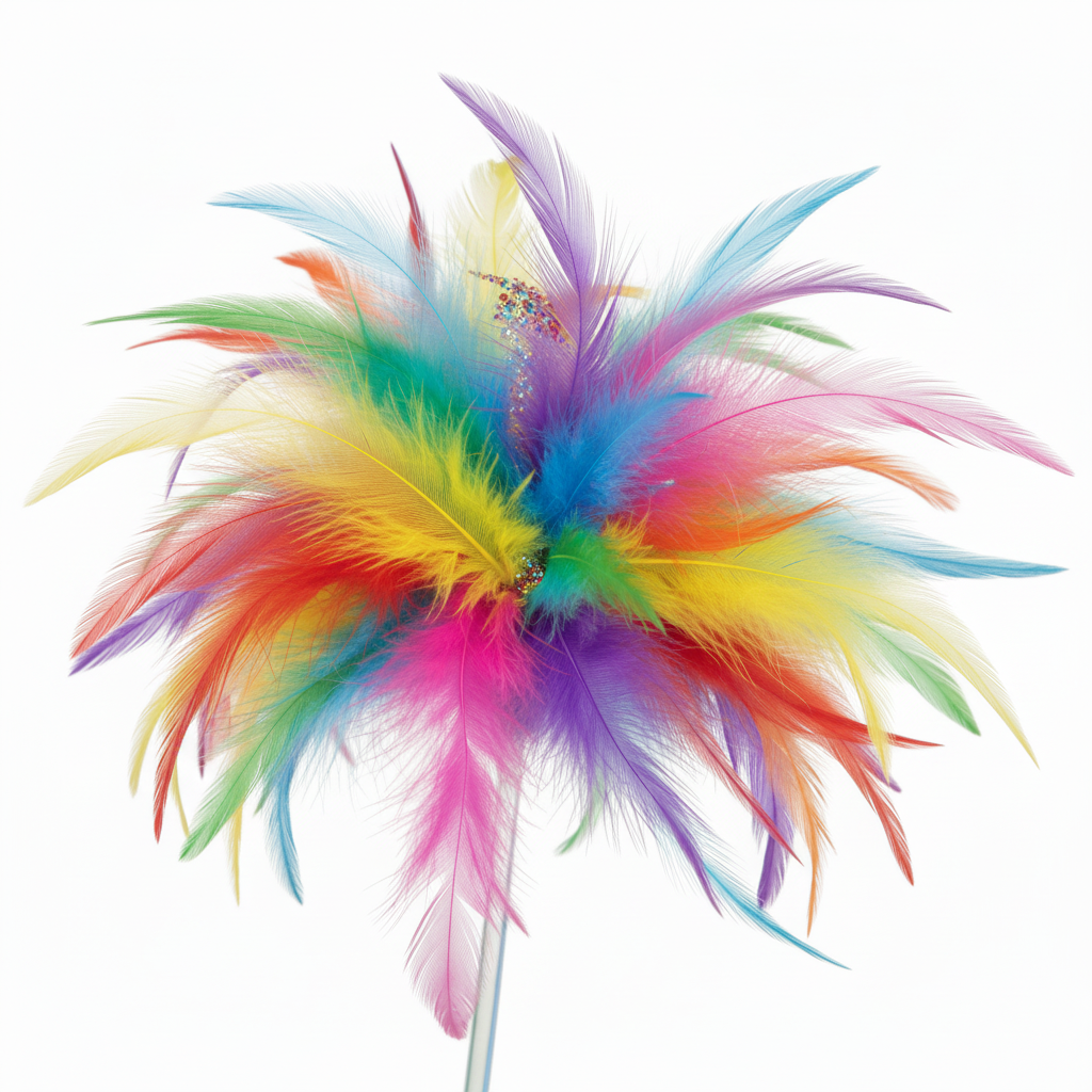 Rainbow Feather Bloom Close-up