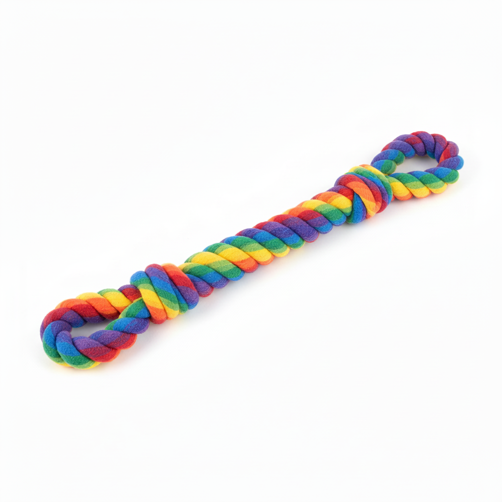 Rainbow Tugger Rope Toy - No Label