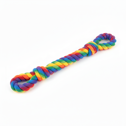 Rainbow Tugger Rope Toy - No Label