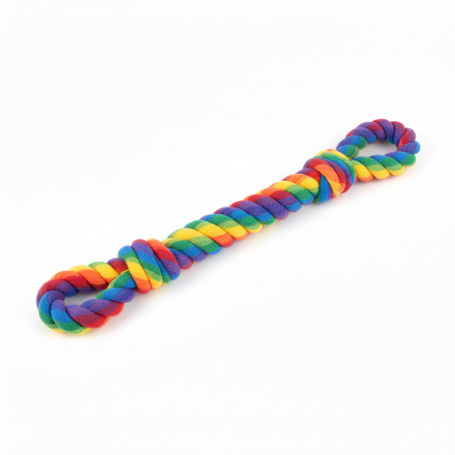 Rainbow Tugger Rope Toy - No Label