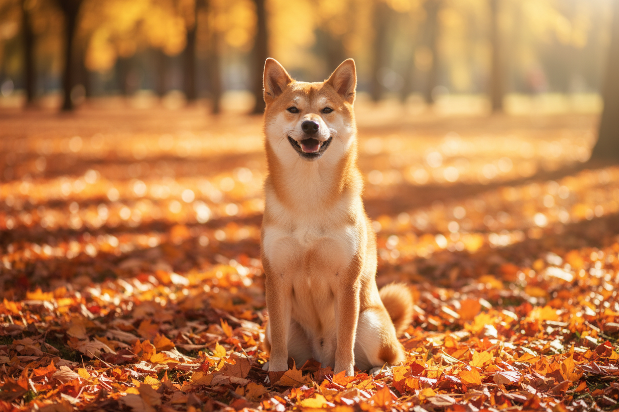 Shiba Inu in Autumn