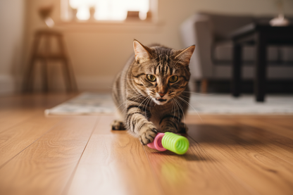 Tabby Cat Batting Spring